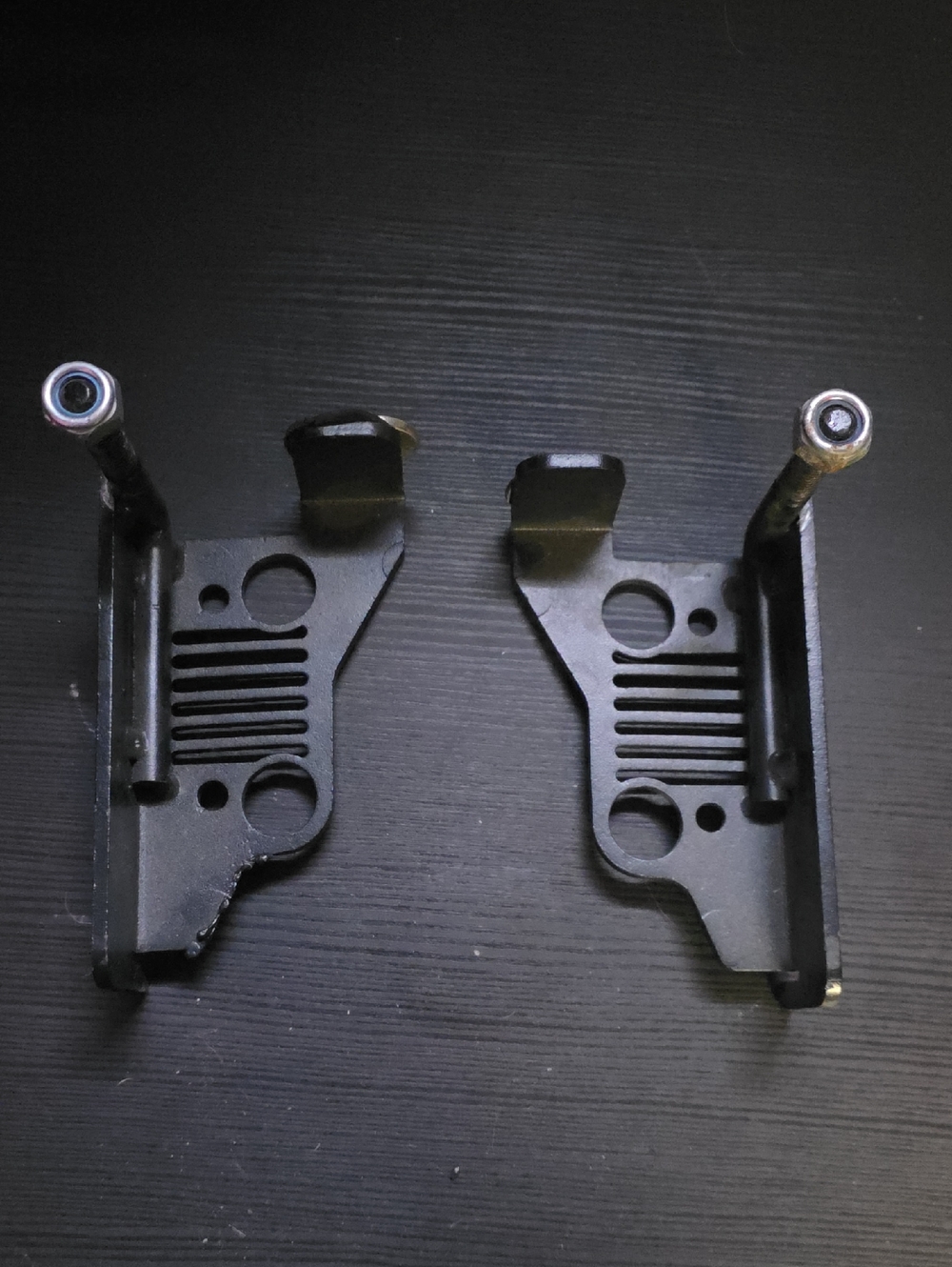 Jeep Foot  Black Metal Mounting Brackets